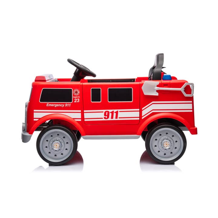 Red 12V Freddo Firetruck 1 Seater Ride on for wholesale on Faire