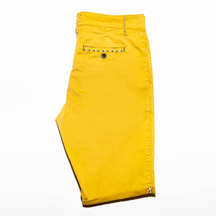 YELLOW Regalia Chino Shorts - Mustard for wholesale on Faire