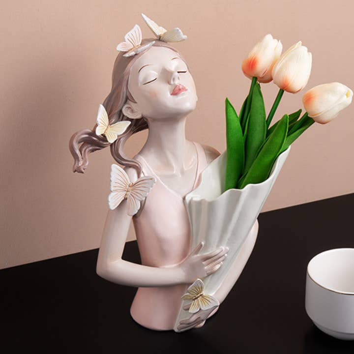 Beautiful Girl Flower Vase for wholesale by Moderny