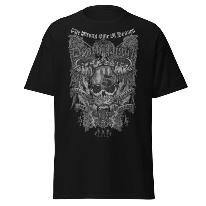 Camiseta com estampa Jumbo Five Finger Death Punch - Righteous Side of Evil por atacado de Hyper Iconic