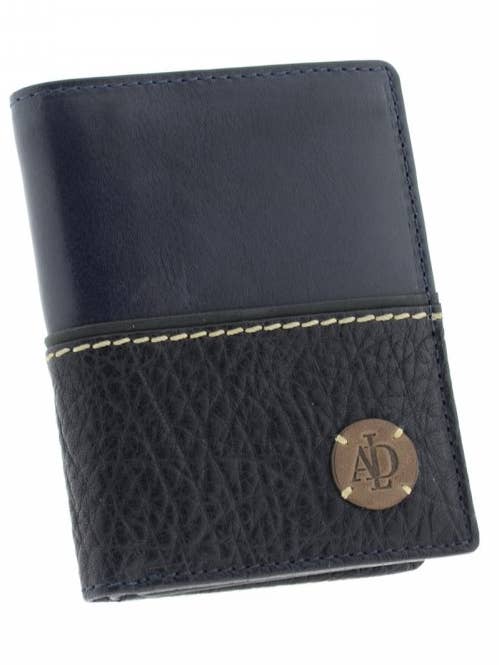 Herren-Geldbörse RFID aus Leder mit Münzfach marine 1 für den Großhandel von Adapell