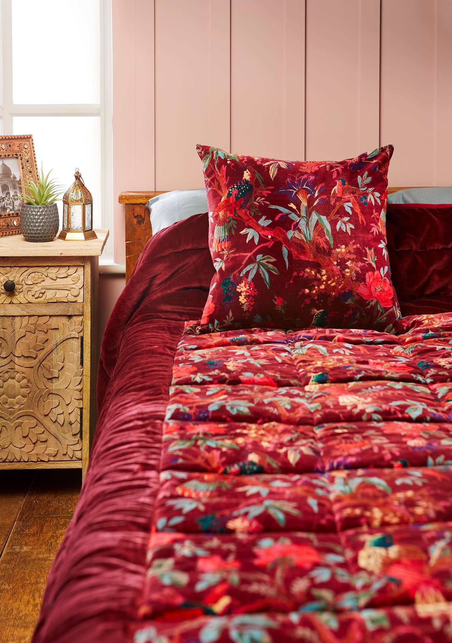 Namaste - Wholesale Quilt - Bird Of Paradise Velvet Quilt - 4 Colour Options2