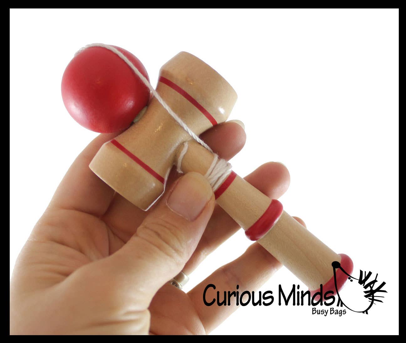 Curious Minds Toys - Wholesale Wood Toy - Kids - 1 Kendama Small Wood Ball and Cup Wooden Mexican Yo Yo Toy Y6