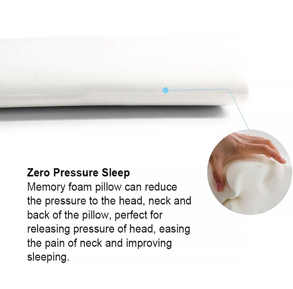 home mart goods – wholesale Sängkläder kudde – Mjuk plysch Memory Foam Support Kudde (Set med 2)7