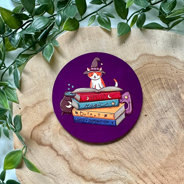 Witch Cat Coaster for wholesale by Magic&Books