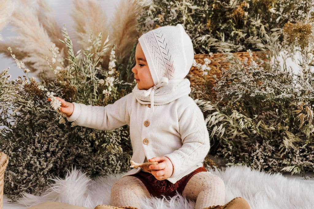 Lunö Tricot - Wholesale Newborn/Knit Hat - Baby - Cashmere Baby Hat - Penelope White11