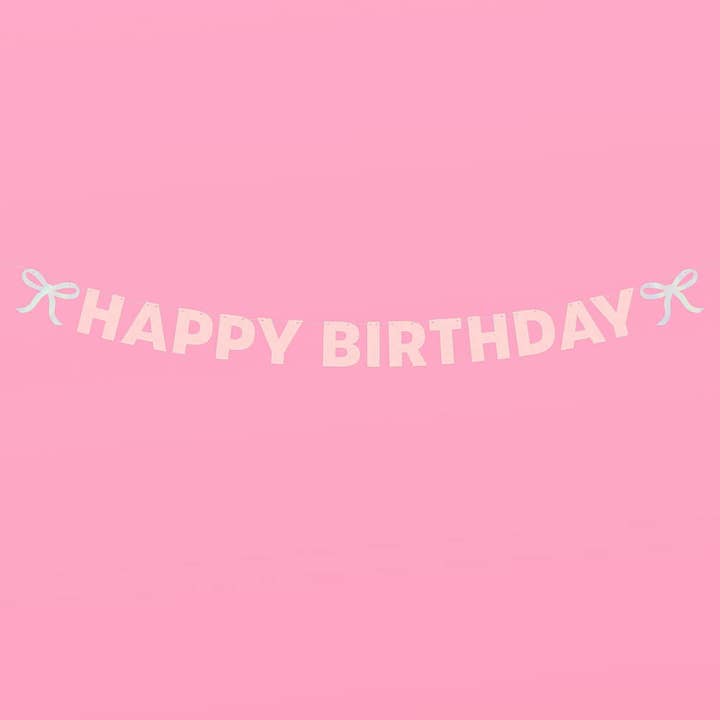 xo, Fetti - Wholesale Party Sign/Banner - Birthday Bow Banner, Bday Supplies, Decorations