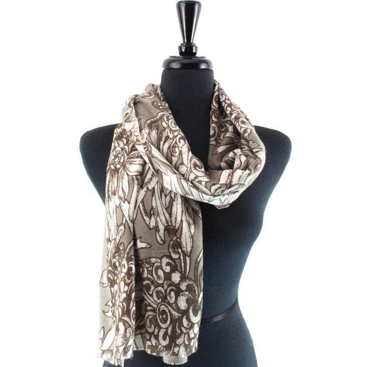 Pretty Persuasions - Wholesale Scarf - Women's - S25241 Cashmere-Like Printed Scarf9