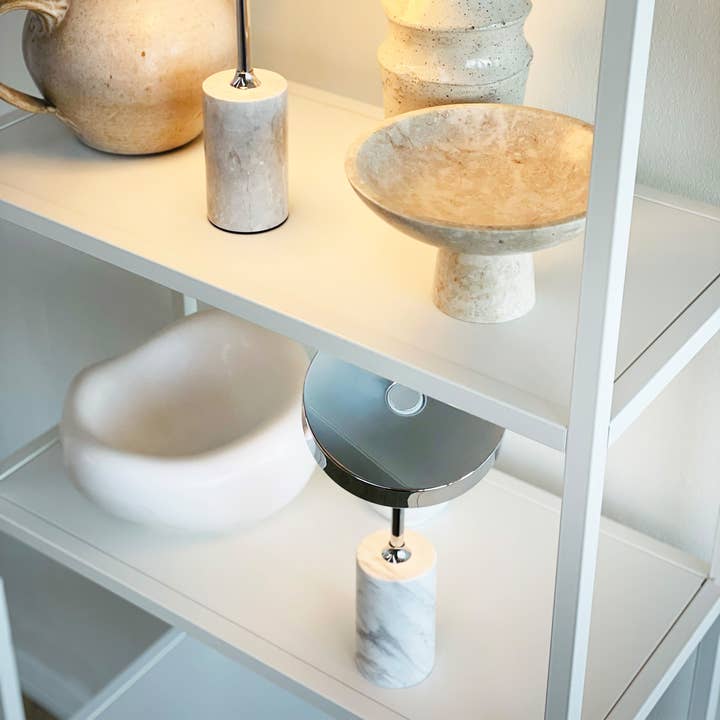 Dyberg Larsen - Wholesale Accent/Desk Lamp - Starlight LED rechargeable table lamp chrome/ white marble7