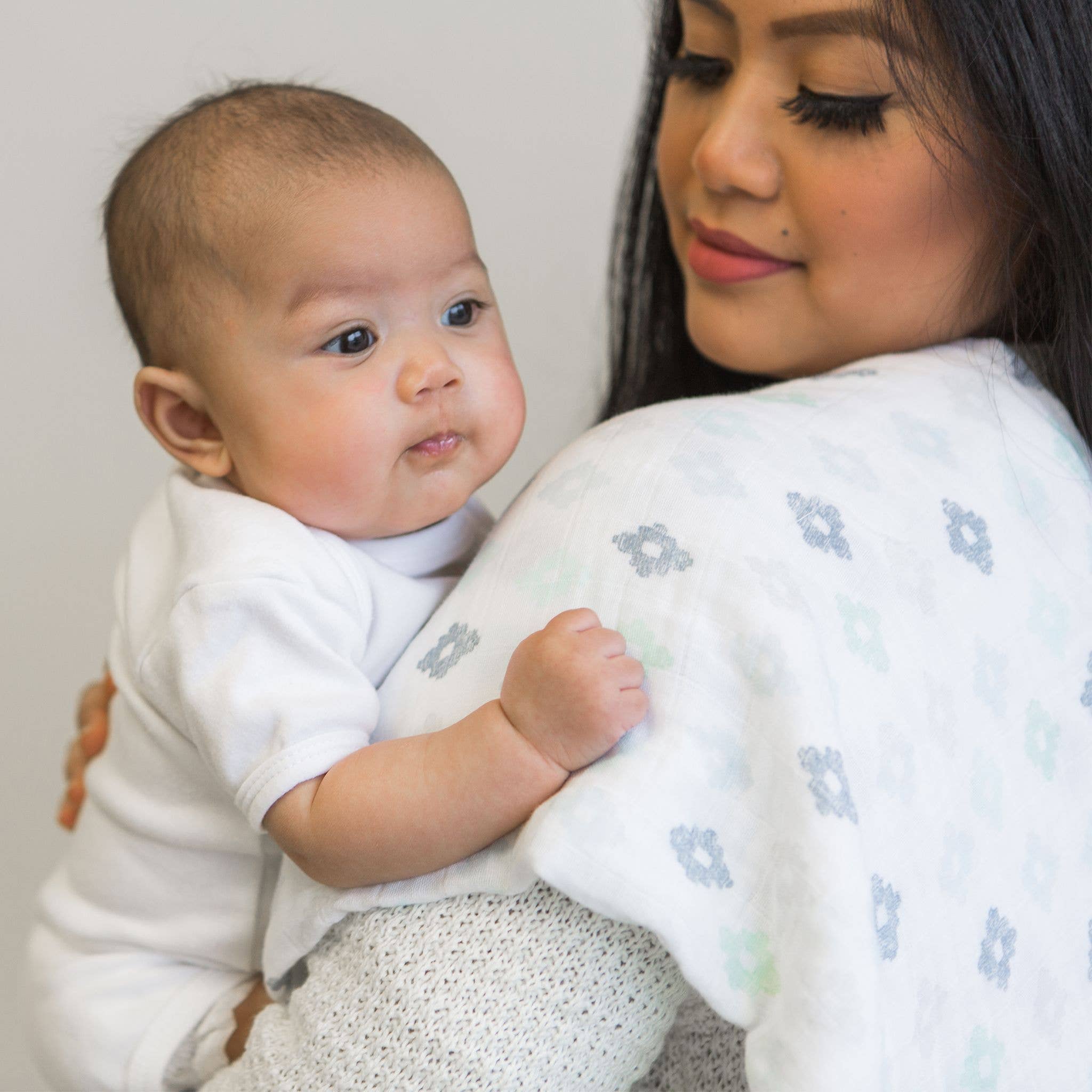 SwaddleDesigns - Vendita all'ingrosso Set di copertine fascianti - Neonati - Coperte in mussola, set di 3, denim indaco4