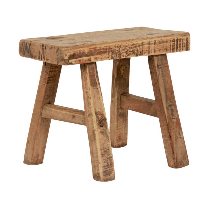 Banco Mini Vintage - Madeira Natural Envelhecida por atacado de Lily's Living Inc.