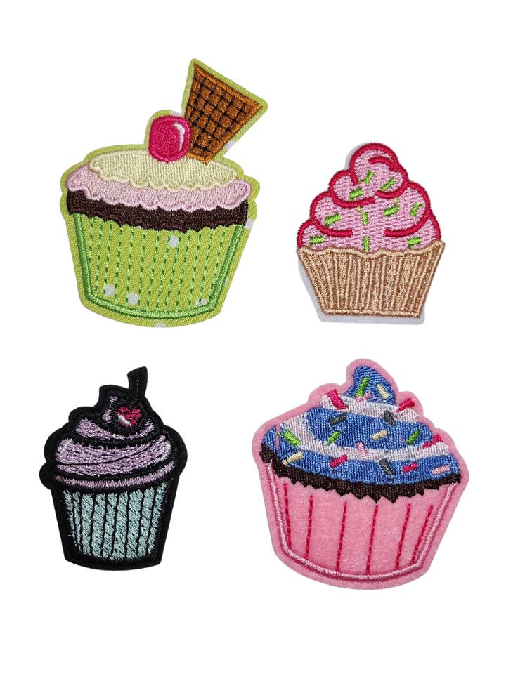 Cupcake Embroidered Patch for wholesale by Happy Barb LLC