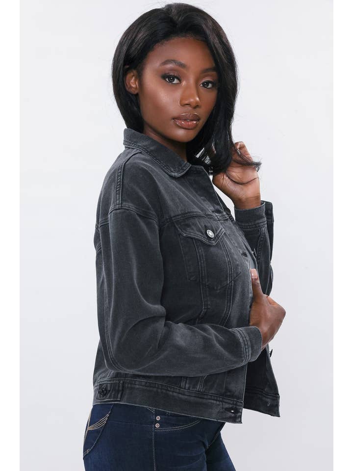 YMI - Wholesale Denim Jacket - Women's - Oversized Boyfriend Denim Jacket-J1050762