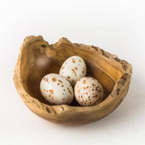 Aviologie - Wholesale Decorative Plate/Dish/Bowl - Nest - Kestrel Eggs in Medium Thin Bowl - 6"W