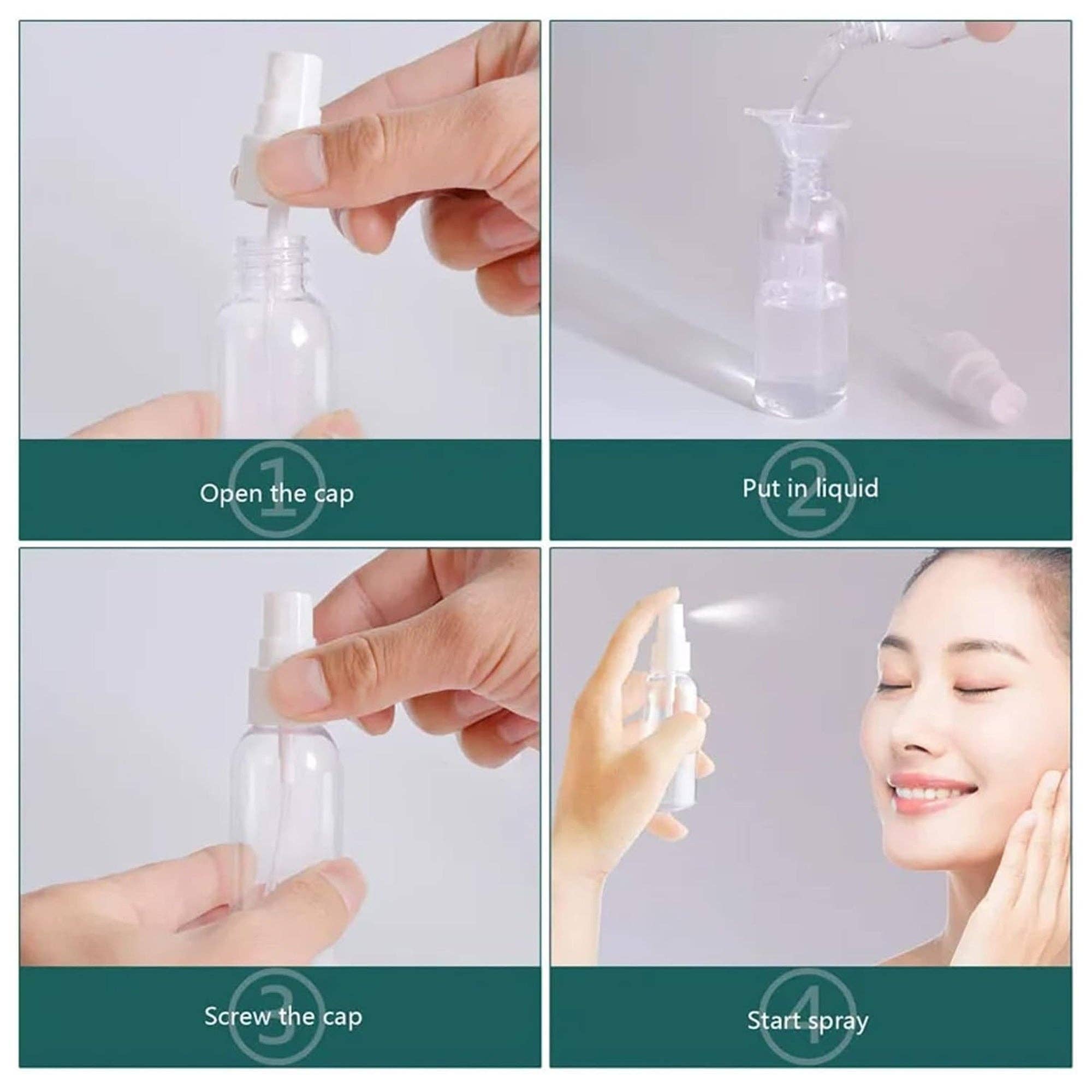 Vigor Path - Wholesale Spray Bottle - Mini Travel Spray Bottles, Set of 6 with Labels Included - 2oz/50ml4