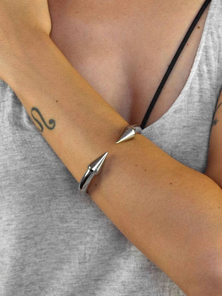 Silver Spike Tip Bracelet for wholesale by Jewel Cult