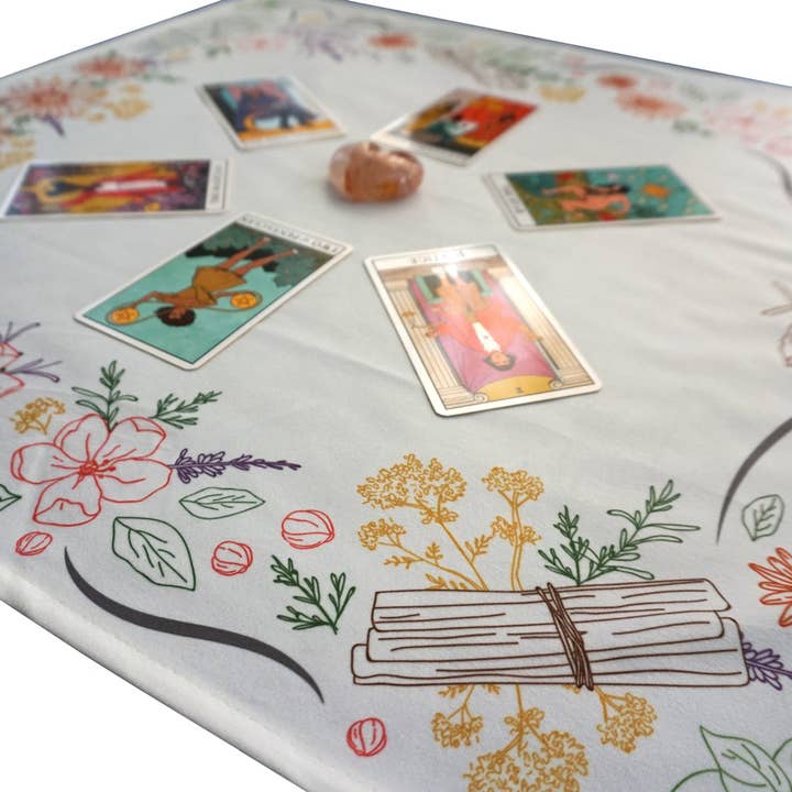 Hidden Crystal Tarot - Wholesale Tarot Cards - Kitchen Witch Herbology, Smoke Cleansing, Altar-Tarot Cloth9