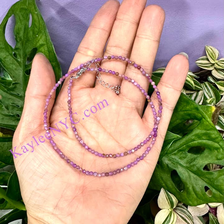 KayleeNYC - Wholesale Beaded/Pearl Necklace - 2mm Natural Phosphosiderite Necklaces Crystals Healing4