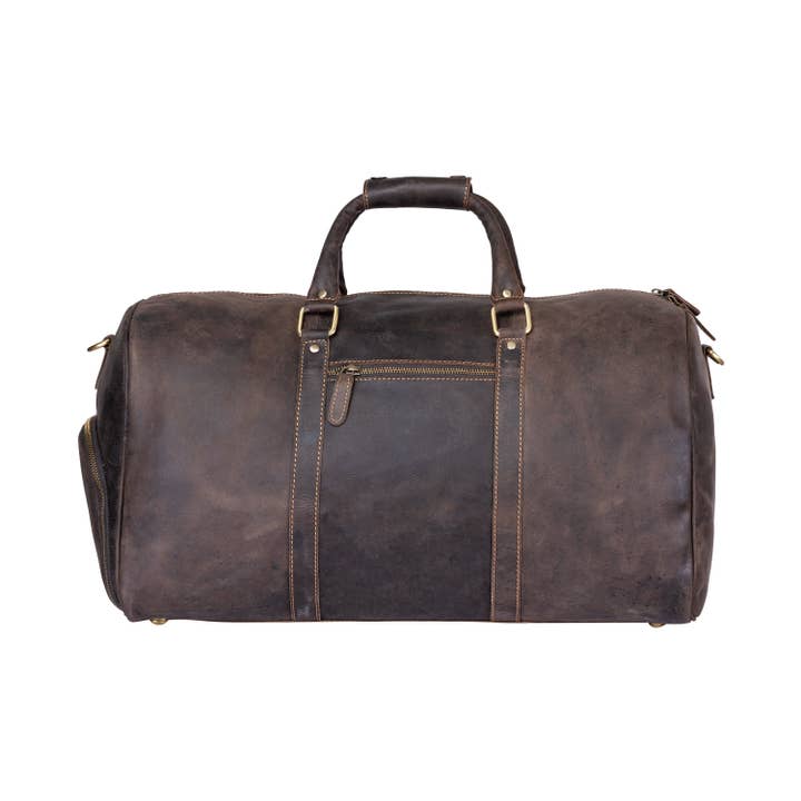 Greenwood Leather - Wholesale Weekender Bag - Unisex - Leather Overnight Bag Milan - Rugged Leather - Sandal2