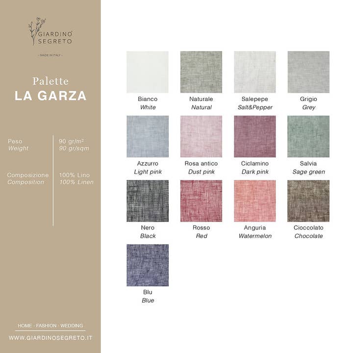 Giardino Segreto - Wholesale Gift Bag - Linen gift bag with flap for guests - GARZA