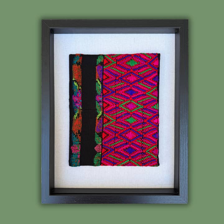 Framed Handwoven Textile (Black Frame) for wholesale by Intertwined: Handmade for Good