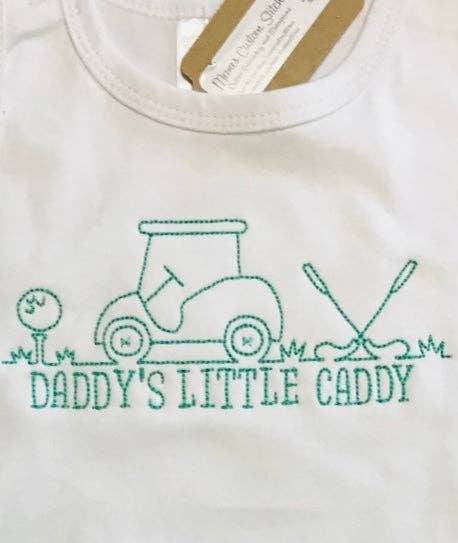 Memes Custom Stitches LLC - Wholesale Bodysuit (Non-Footed) - Baby - Daddy's Little Golf Caddy Baby Onesie Bodysuit Golf Lover Ba1