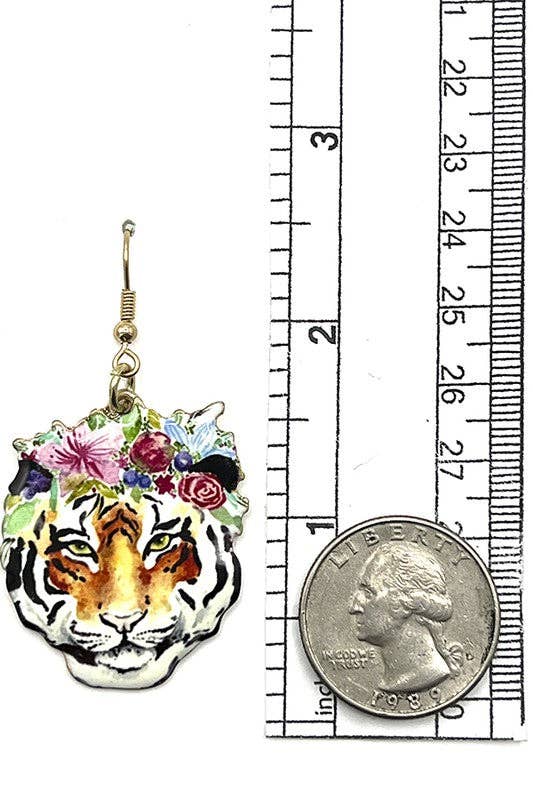 Som vist Tiger Dingle Øreringe for engroshandel på Faire1