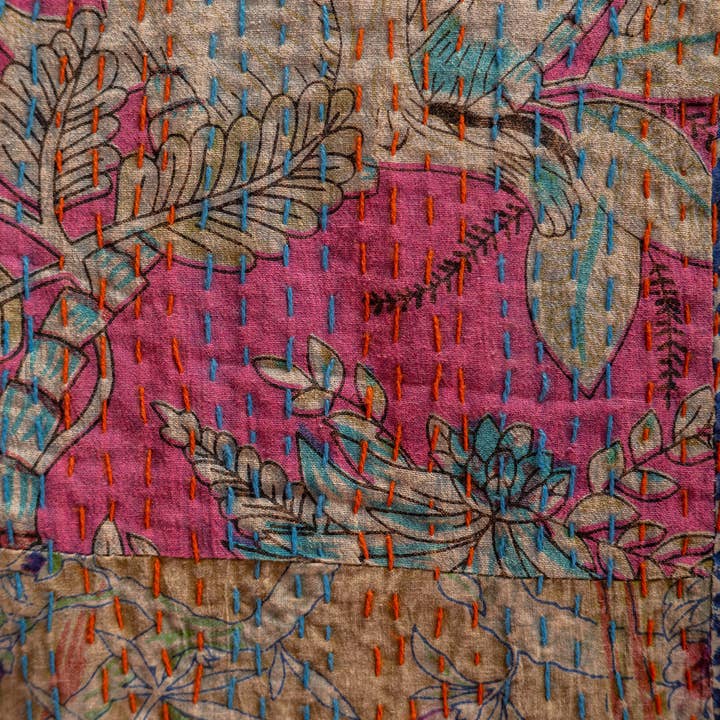 Ian Snow Ltd - Wholesale Throw blanket - Lola Patchwork Kantha Bed Throw5