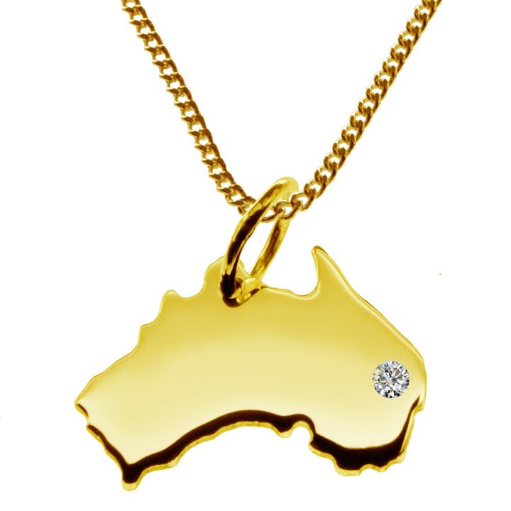 50cm ketting+Australische hanger met diamant voor wholesale door S.W.w. Schmuckwaren GmbH