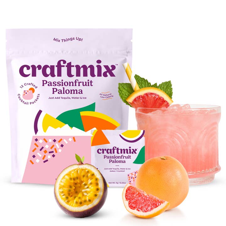 Passionsfrucht Paloma Cocktail-Mixer – Multipack mit 12 Portionen für den Großhandel von Craftmix