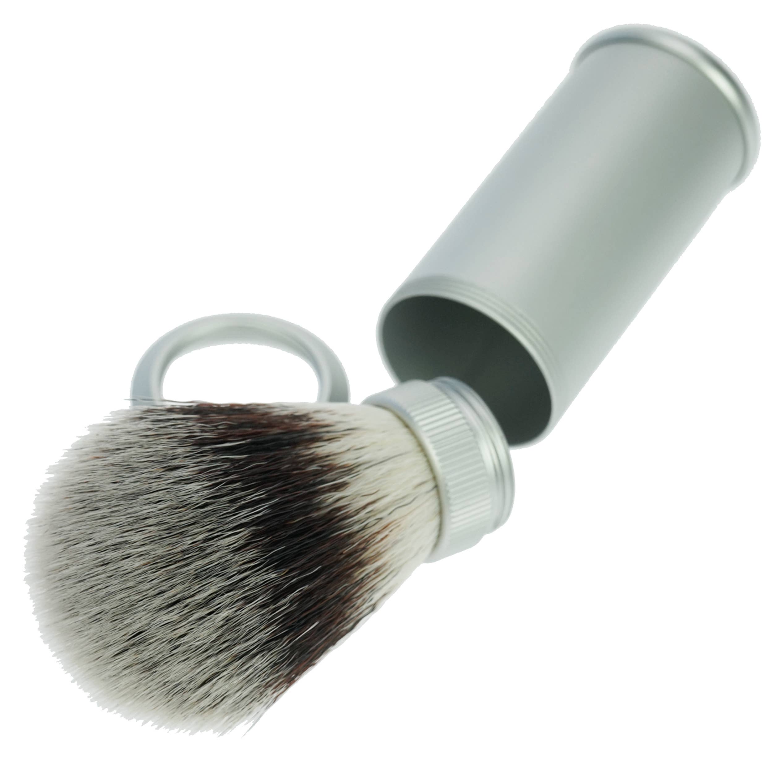 Fantasia R. Espig KG - Wholesale Shave Brush - Men's - Travel shaving brush, synthetic hair, aluminum handle, H 6.7/13 cm2