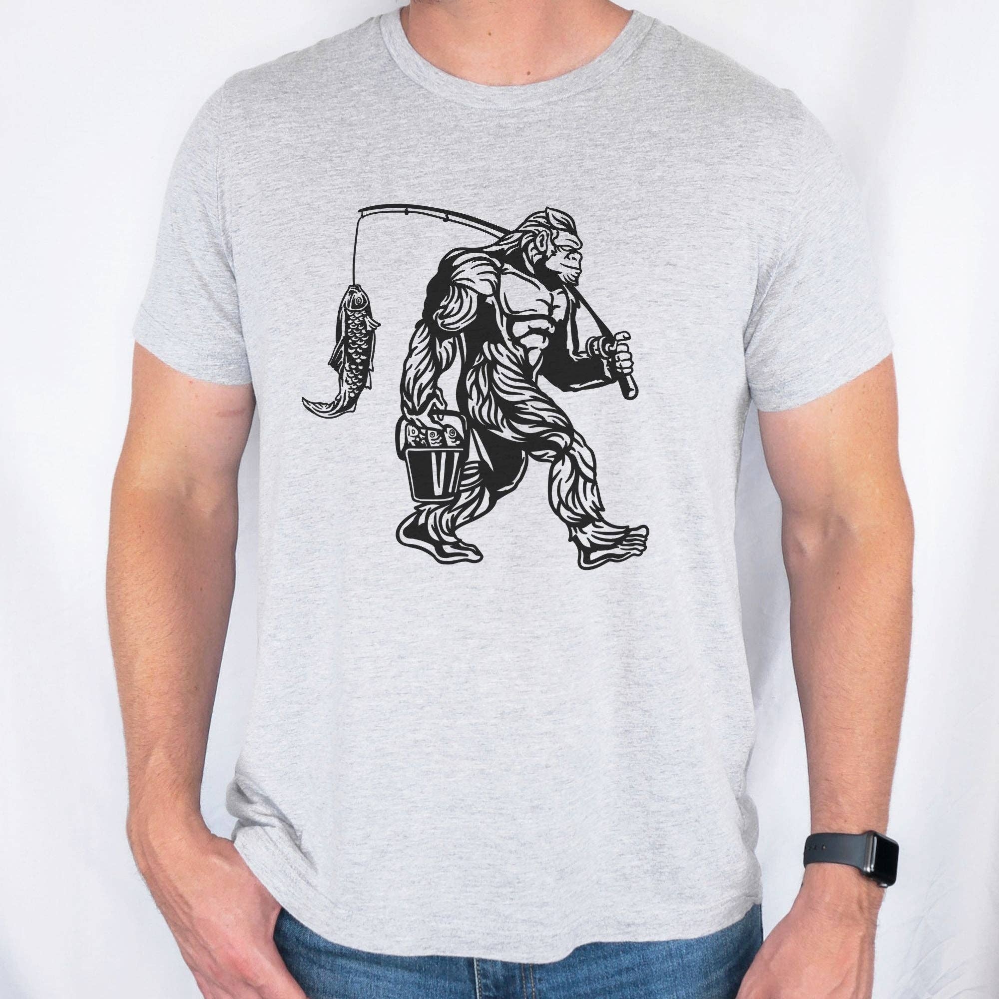 208 Tees - Vente T-shirt sérigraphié – homme - T-shirt Bigfoot - Graphique sérigraphié - Militaire