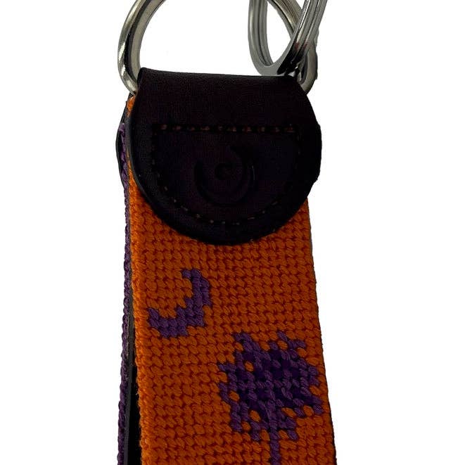Key Fob - Palmetto Moon Orange Purple Combo for wholesale by Charleston Belt