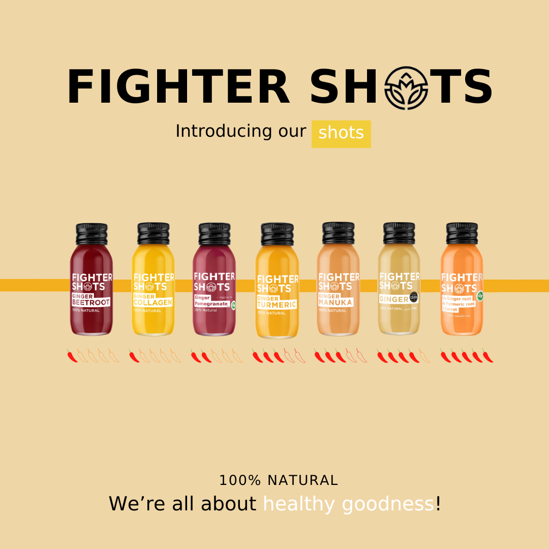 Fighter Shots - Wholesale Wellness Juice/Tonic - Carrot + Ginger + Turmeric Shot 12 x 60ml10