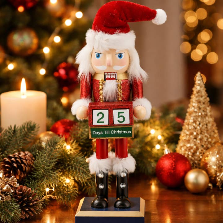 10 „adventskalender rød træ nøddeknækker for engroshandel hos Fennco Styles