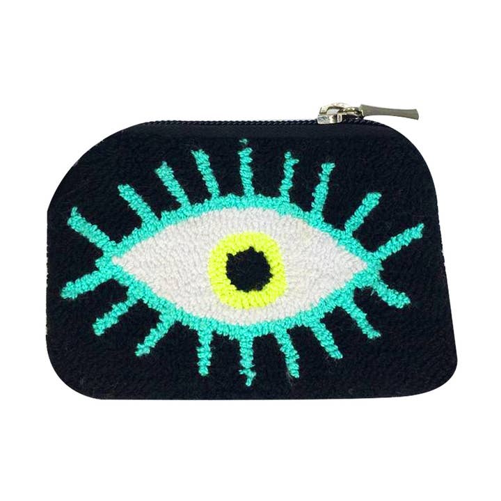 Porte-monnaie Noir & Menthe pour la vente par LE POM POM