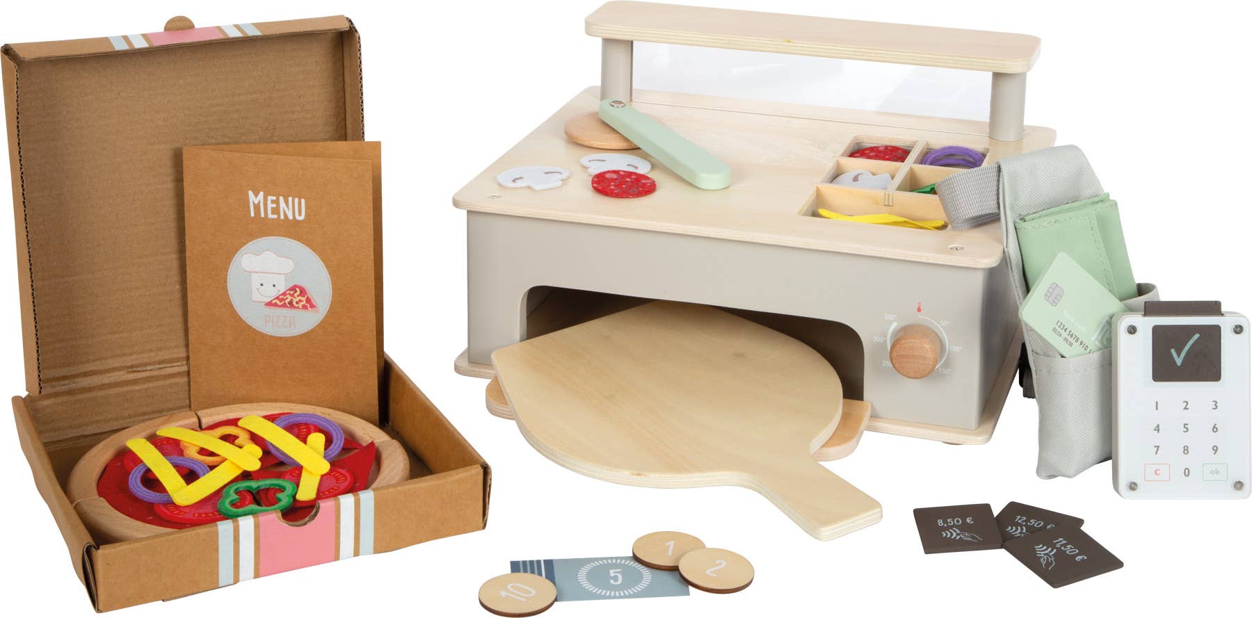 small foot - Wholesale Wood Toy - Kids - Pizzeria Set | Play Shops | Wooden Toys2