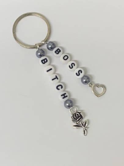 Boss Bitch Keychain for wholesale by The Little Bit Personal Co