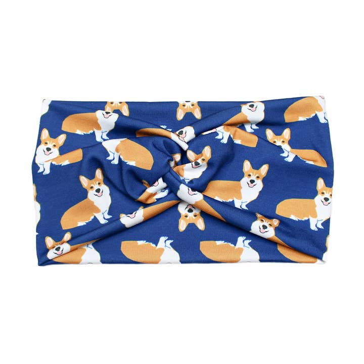 Bleu Corgi Dog Headband for wholesale by Pilboxx