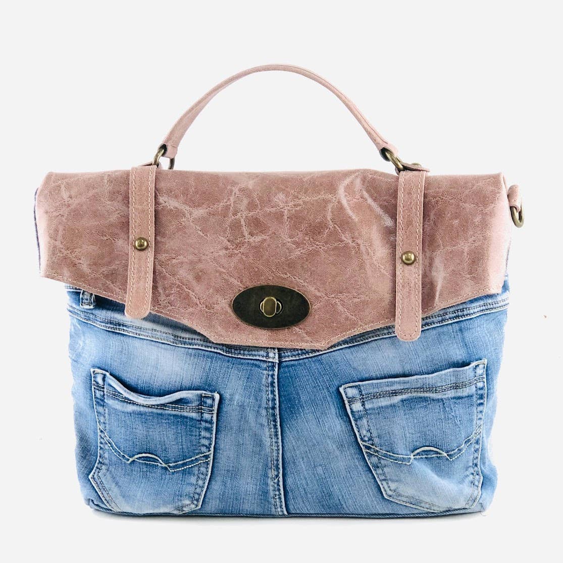 MILANO AMOUR - Wholesale Top Handle Bag - Women's - POSTINA LEONARDO VINTAGE DENIM PATTA SHINYLAMB COVER2
