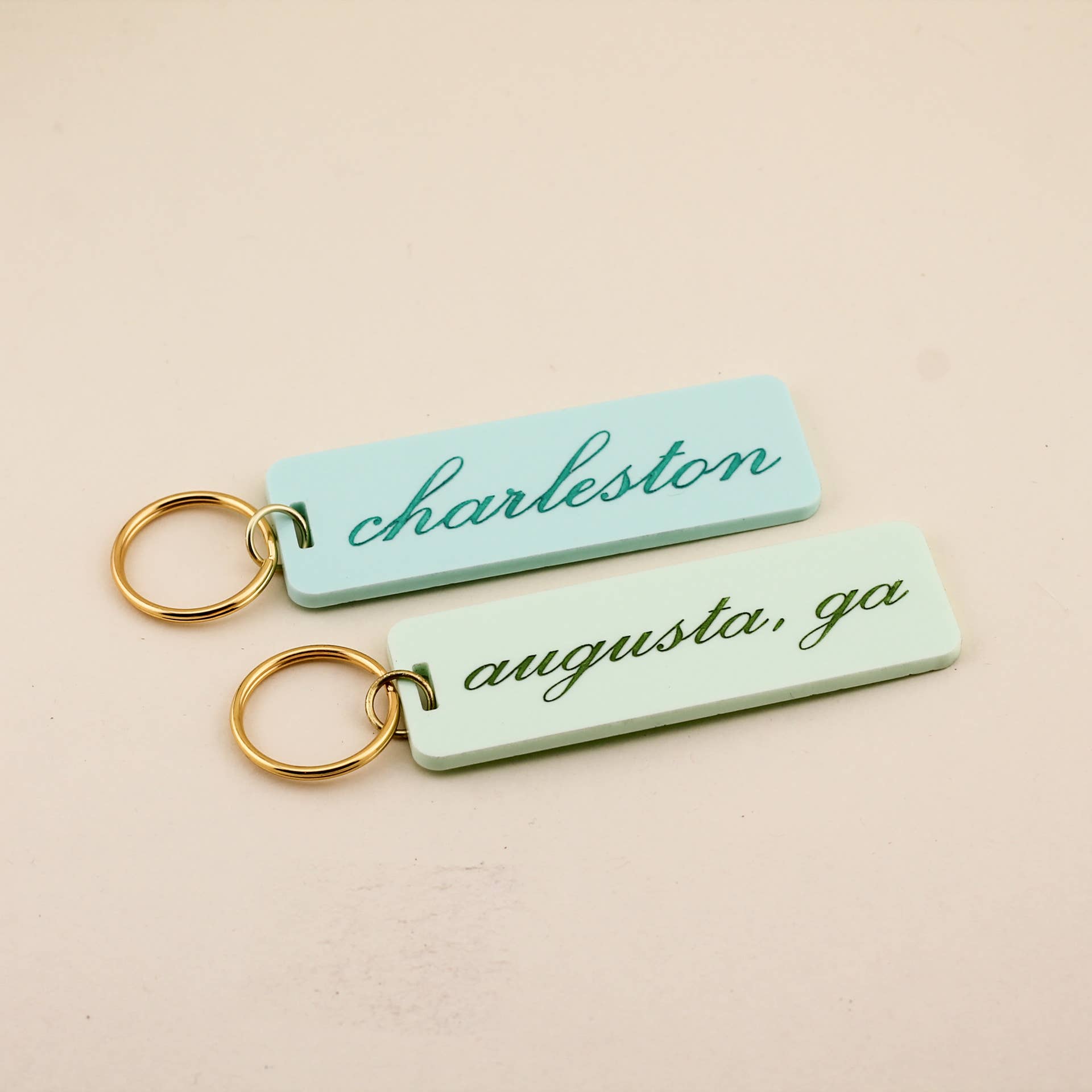 Freshwater Curated Goods - Wholesale Keychain - Unisex - Custom Your City Rectangle Keychain - Classic Block Letters6