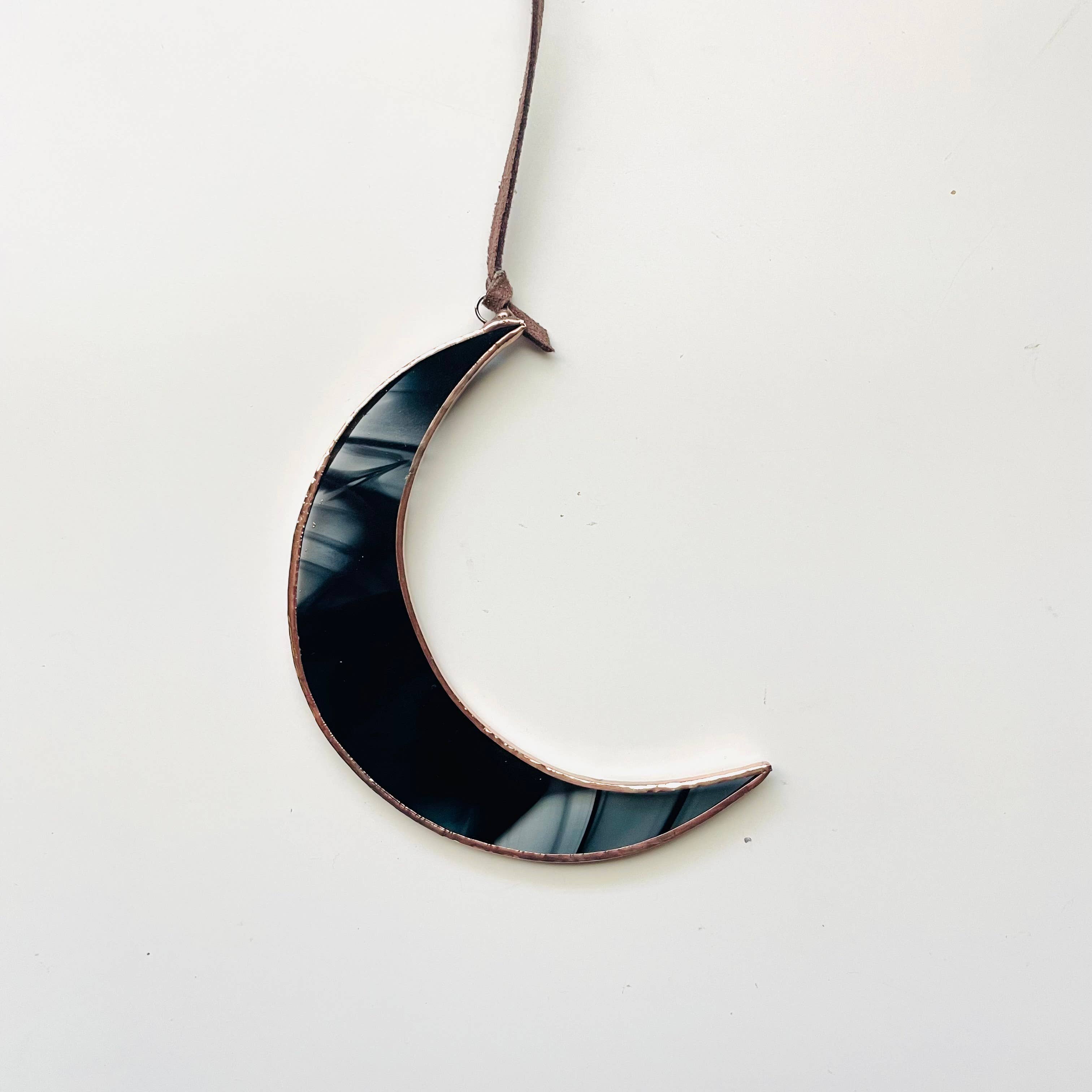 Colin Adrian Glass - Wholesale Suncatcher - Stained Glass Crescent Moon 4"0