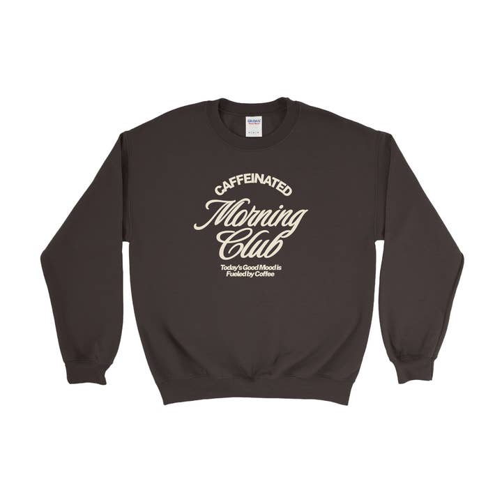 Lucy + Company - Wholesale Graphic Sweatshirt - Women's - Caffeinated Morning Club Sweatshirt6