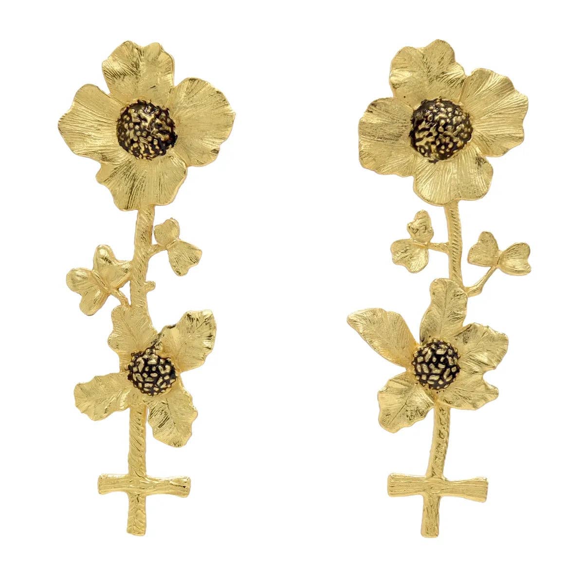 ACUS - Wholesale Dangle Earrings - Floralis Black Earrings0