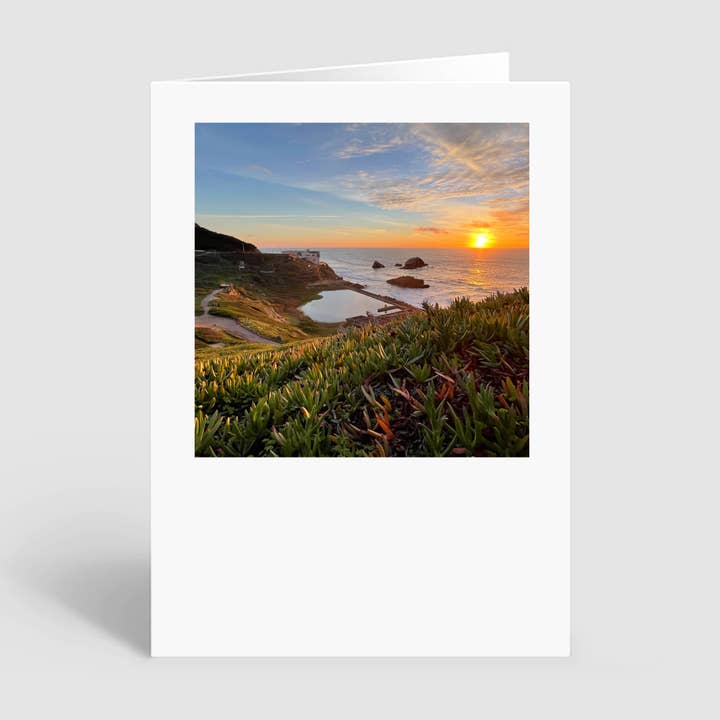 Greeting Card of Heart-shaped Sutro Baths at Lands End for wholesale by HeartSFound