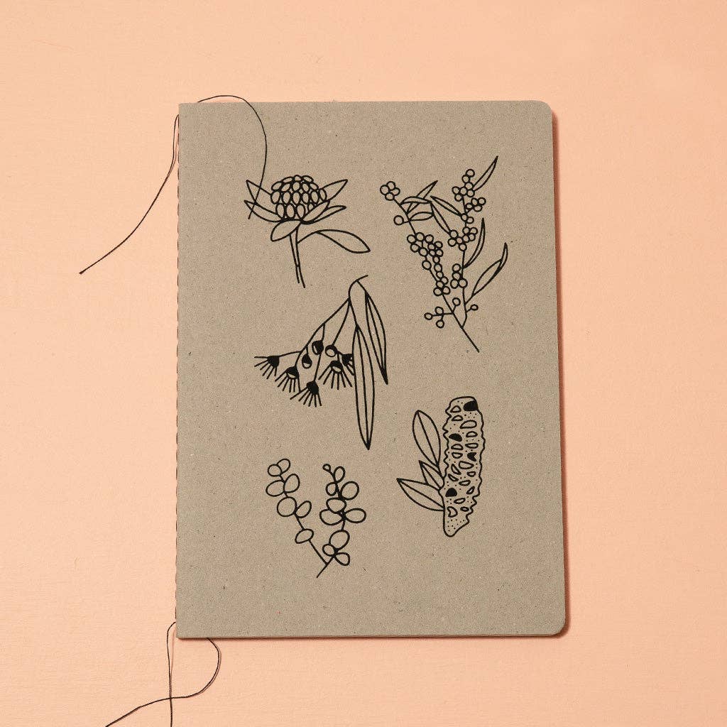 Me & Amber - Wholesale Notebook - AUSTRALIAN FLORA NOTEBOOK - various colours0