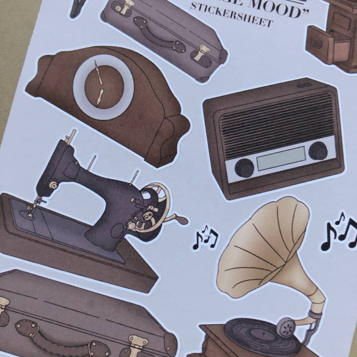 T's Stationery - Wholesale Sticker - "Vintage Mood" Sticker Sheet4
