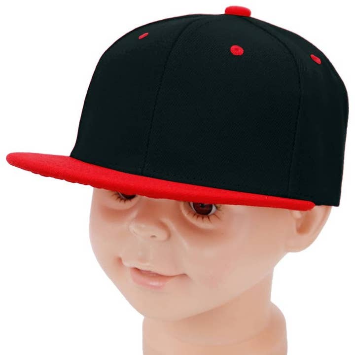 Cap Zone - Wholesale Baseball Cap - Kids - Kids Solid Twill Snap Back Flat Bill Cap10