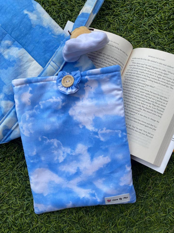 Clouds Book Sleeve for wholesale by Sewn By Pris
