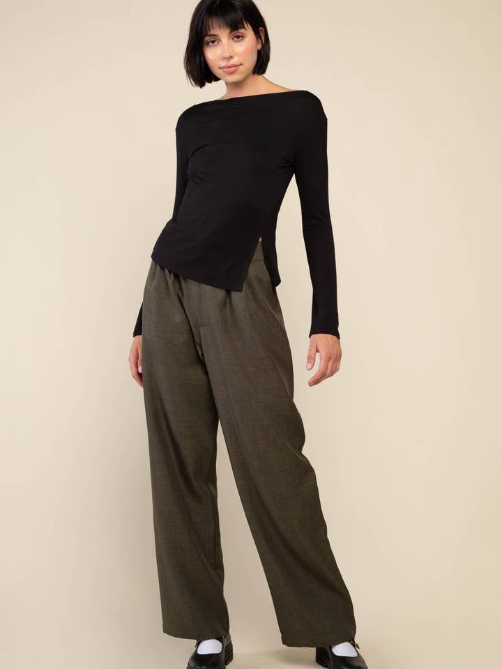 NLT – Großhandel Strickoberteil – Damen – Salem Langarmshirt mit U-Boot-Ausschnitt aus Bamboo Siro Basic10